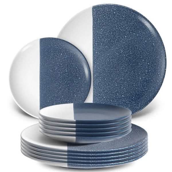 12-Piece: HITECLIFE Dinner Plates Set