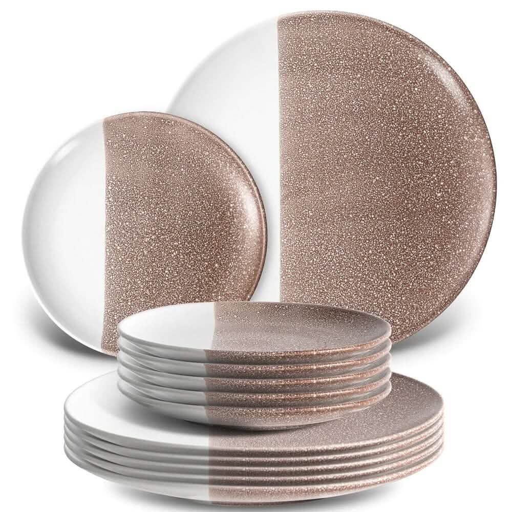 12-Piece: HITECLIFE Dinner Plates Set