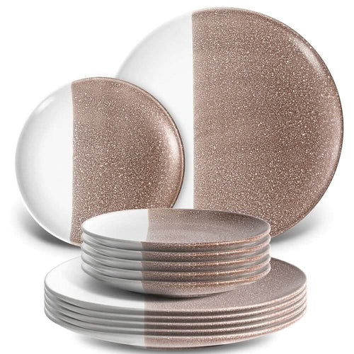 12-Piece: HITECLIFE Dinner Plates Set