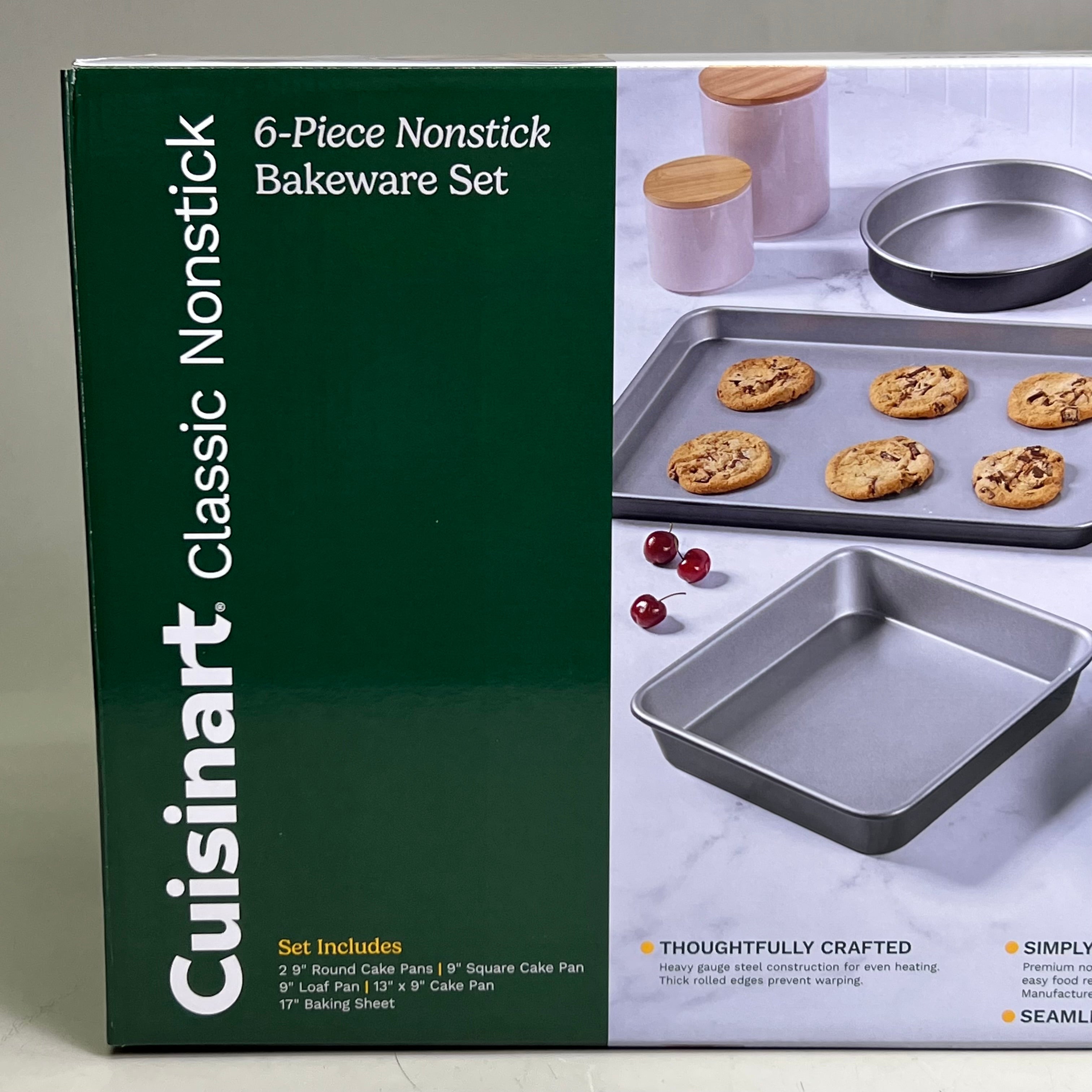 Cuisinart 6-Piece Nonstick Bakeware Set – Grey MB-6S
