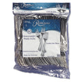WNA Reflections Heavyweight Plastic Forks – Silver, 7", 40/Pack (8 Packs)