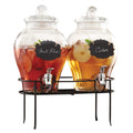 Sanford Set of 2 Glass Beverage Dispenser 1.5 Gal Each
