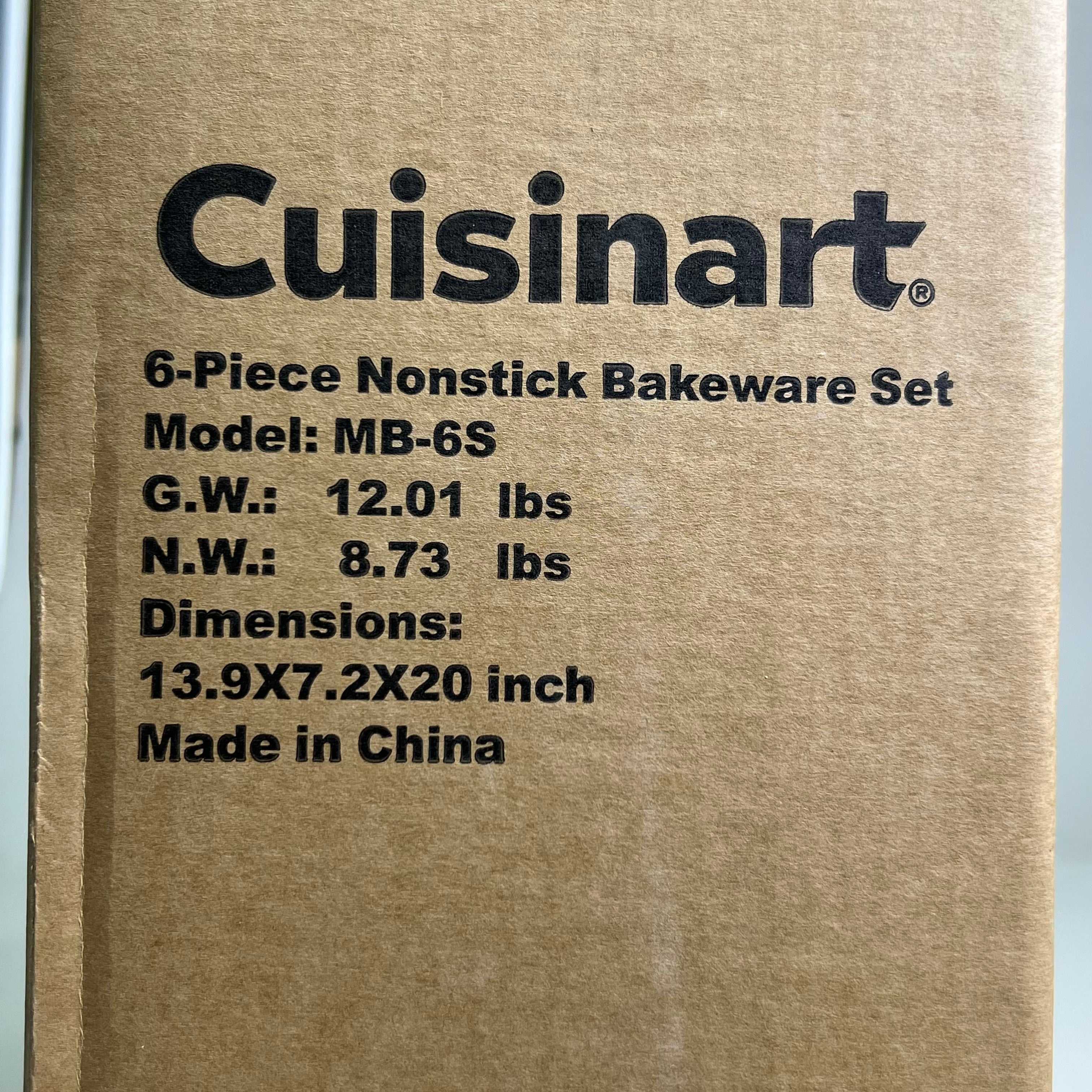 Cuisinart 6-Piece Nonstick Bakeware Set – Grey MB-6S