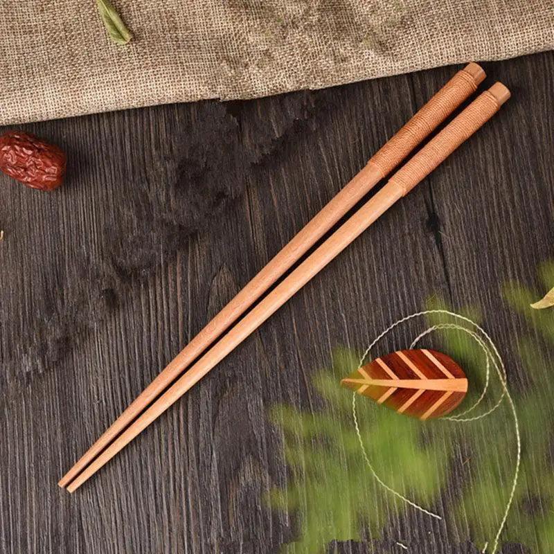 2膳組 驚くほど手作りされた日本製天然栗の木箸セット 贈り物に最適 寿司中華料理向け
