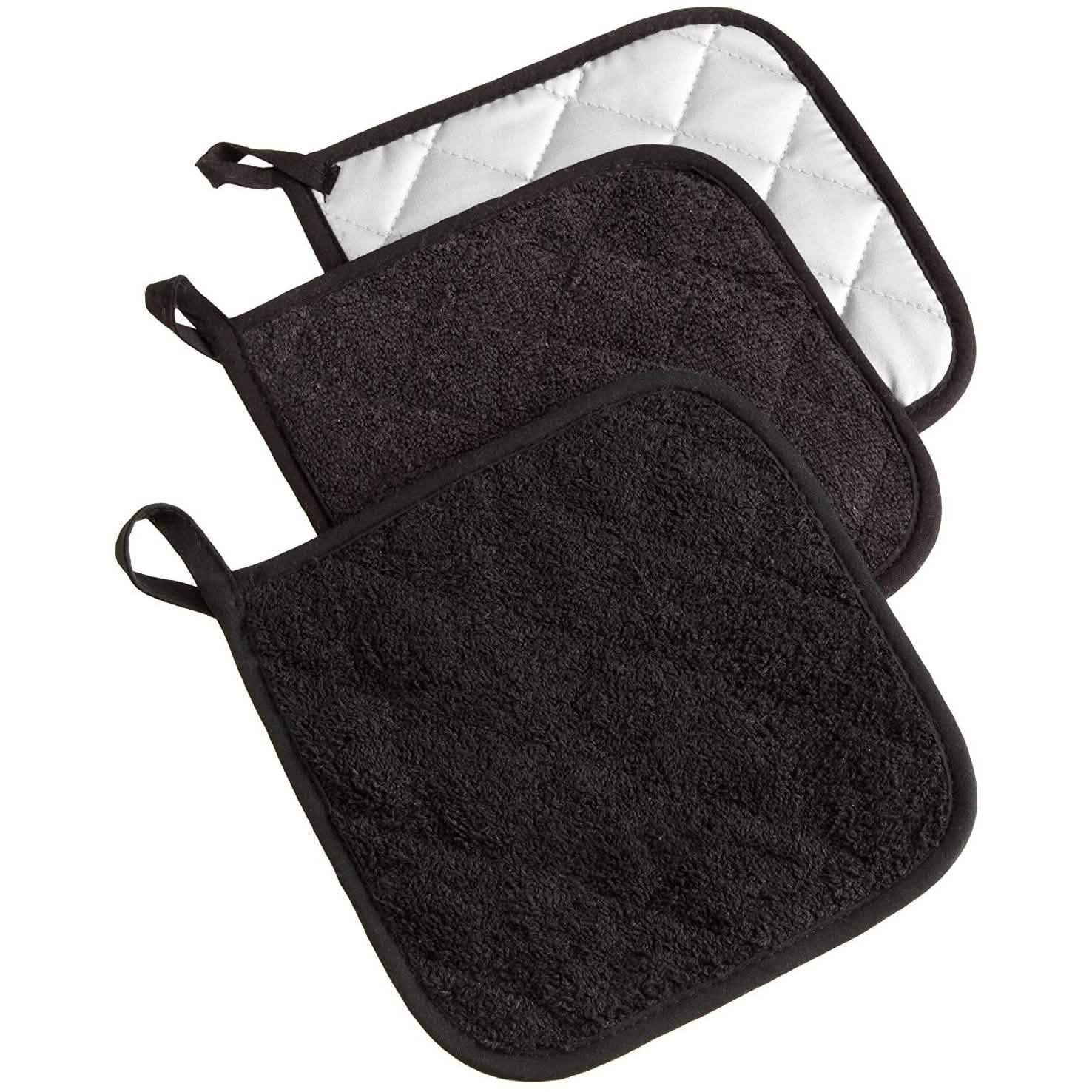 DII 3-Piece Quilted Cotton Potholder Set