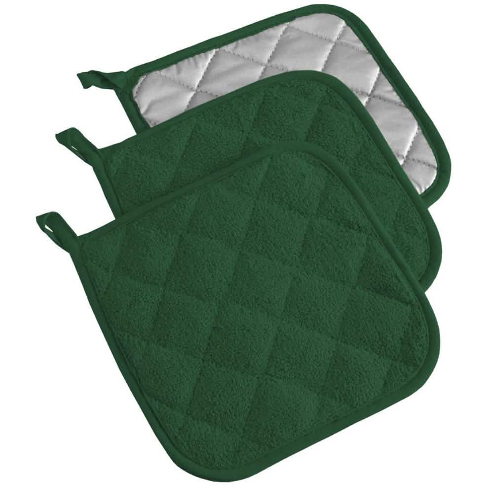 DII 3-Piece Quilted Cotton Potholder Set