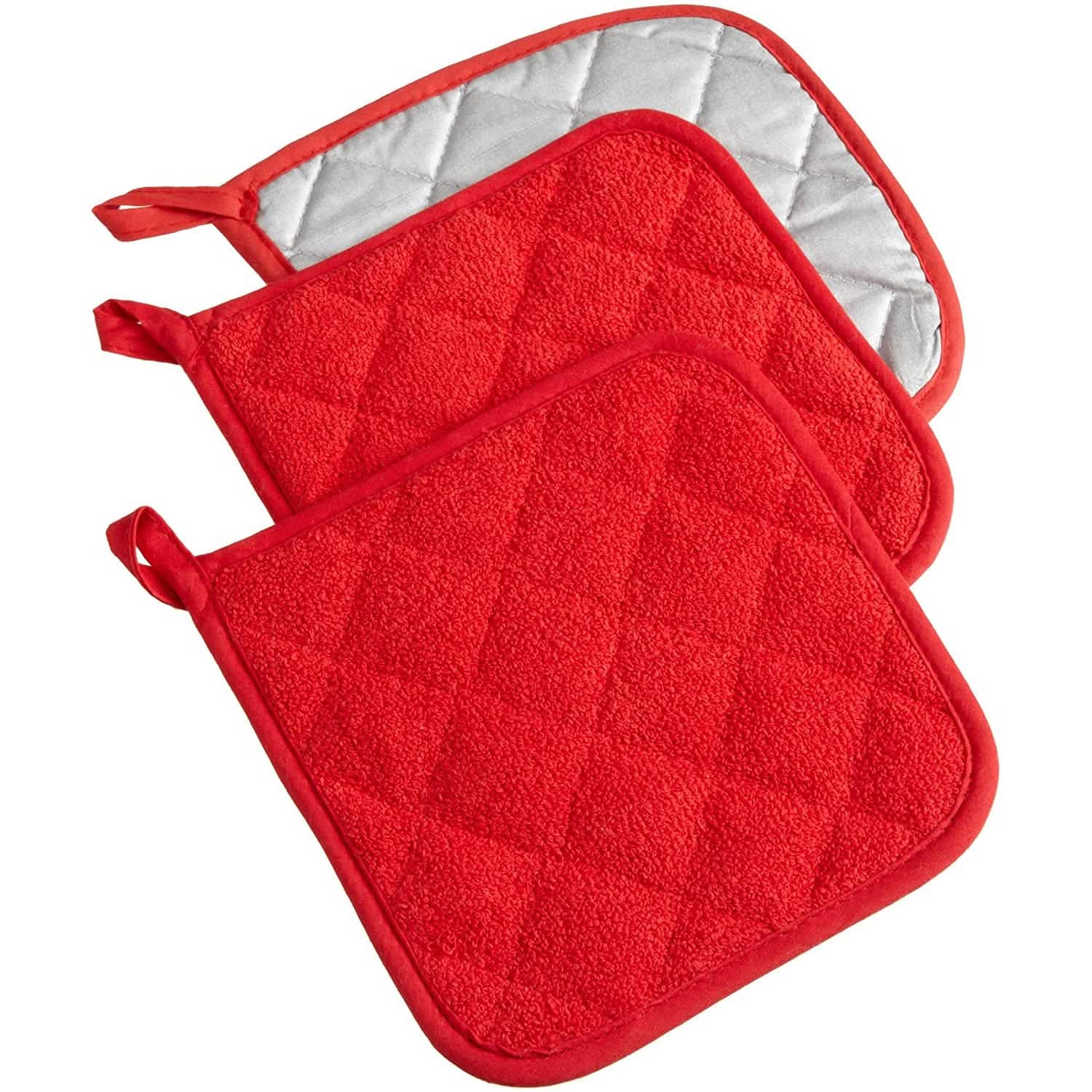DII 3-Piece Quilted Cotton Potholder Set