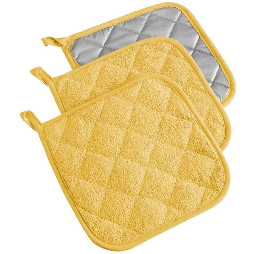 DII 3-Piece Quilted Cotton Potholder Set