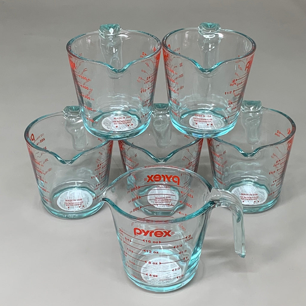 PYREX (6個パック) エッセンシャル 2カップ クリア計量カップ 6001075 P1146275