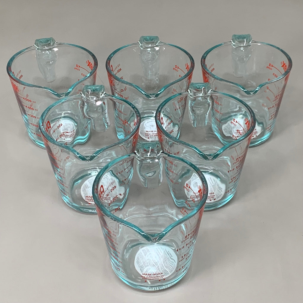PYREX (6個パック) エッセンシャル 2カップ クリア計量カップ 6001075 P1146275