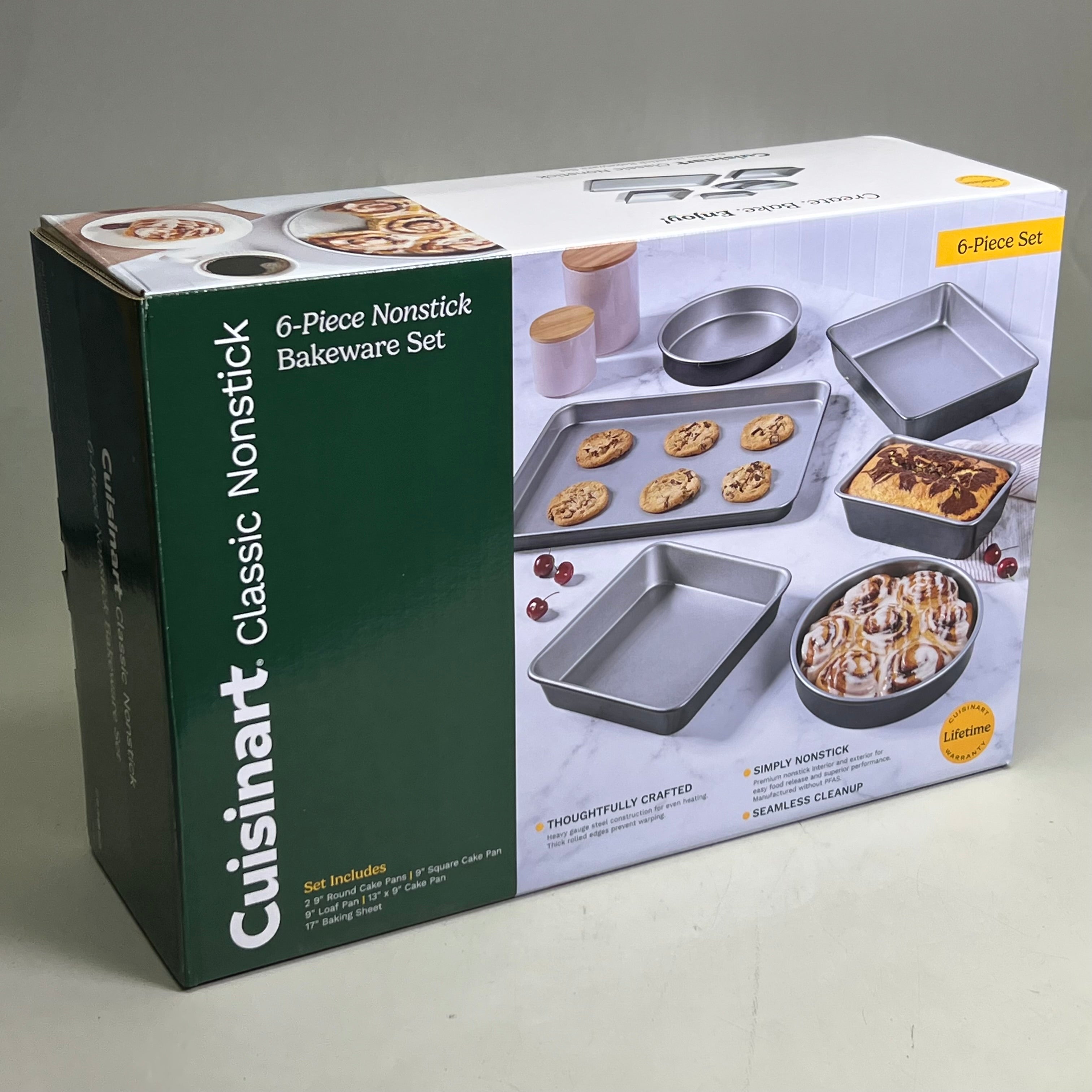 Cuisinart 6-Piece Nonstick Bakeware Set – Grey MB-6S