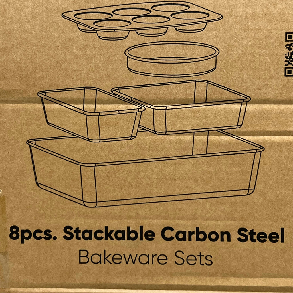 NutriChef 8-Piece Nonstick Stackable Bakeware Set – NCBKSTK9
