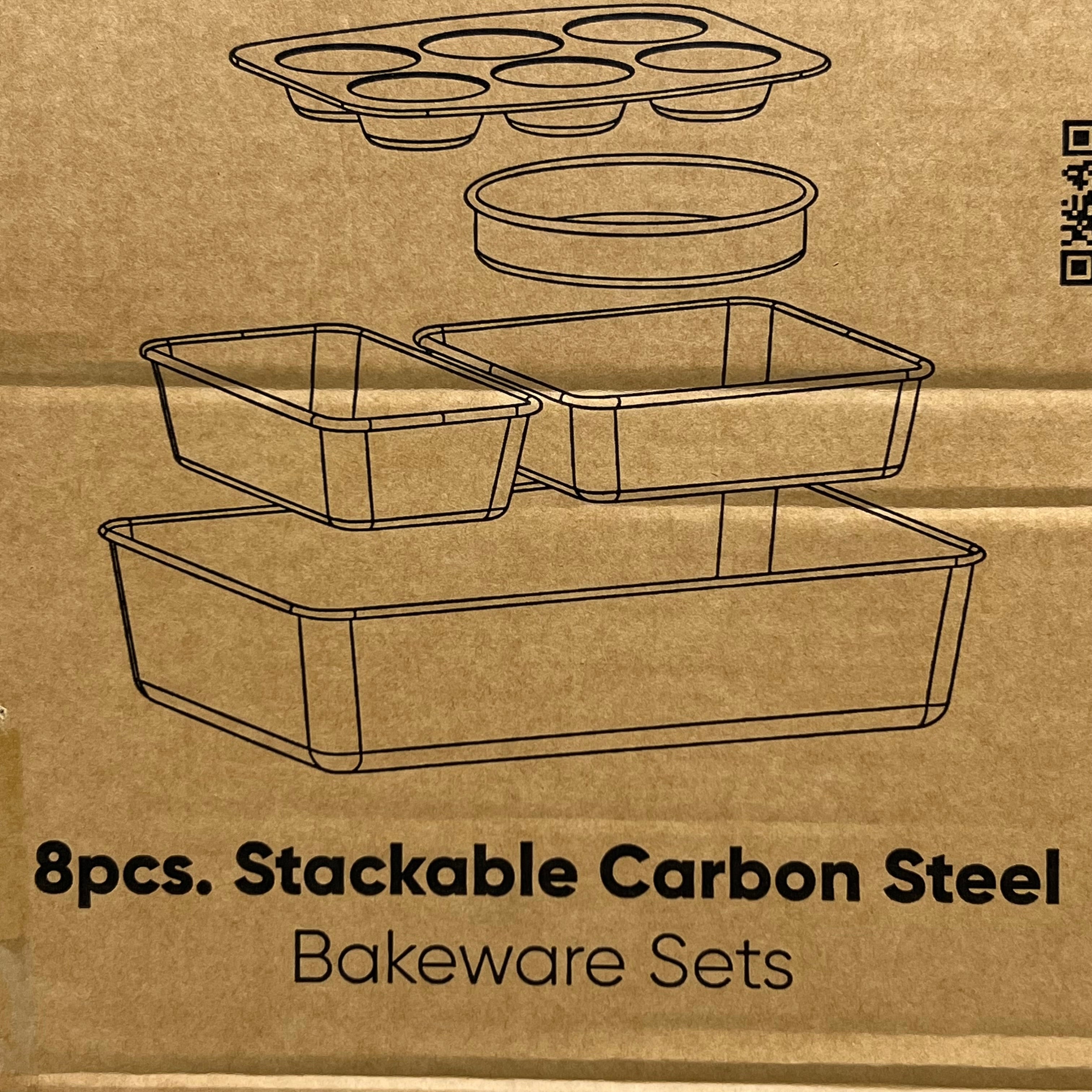 NutriChef 8-Piece Nonstick Stackable Bakeware Set – NCBKSTK9