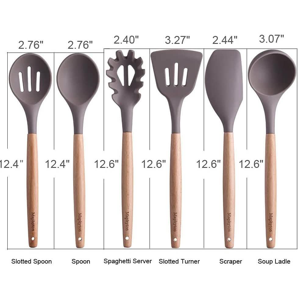 6-Piece Maphyton Non-Stick Silicone Cooking Utensils Set