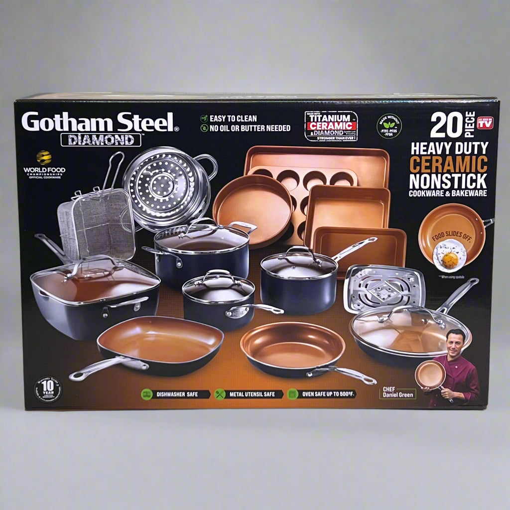 20-Piece Cookware & Bakeware Set by Ghotam Steel