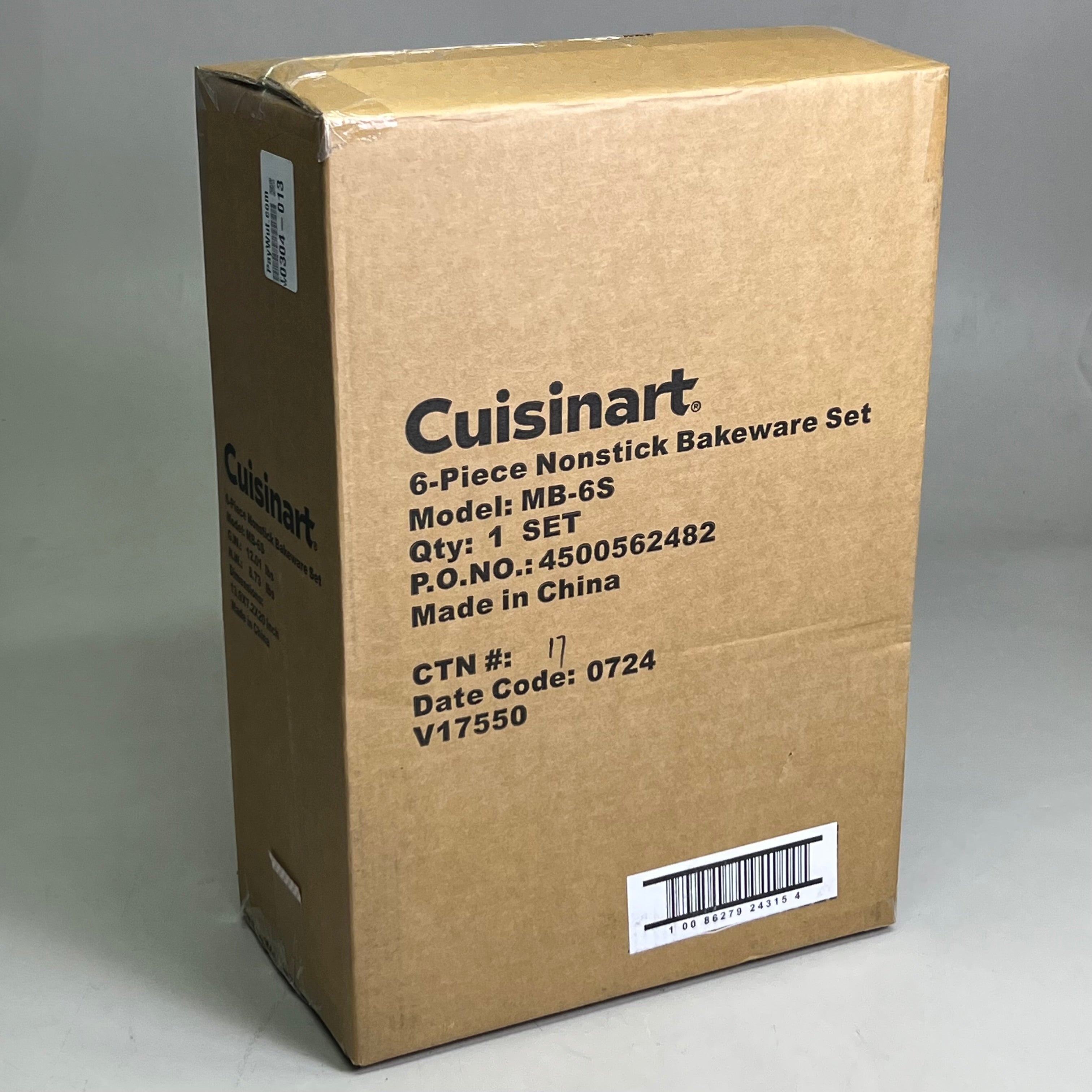 Cuisinart 6-Piece Nonstick Bakeware Set – Grey MB-6S