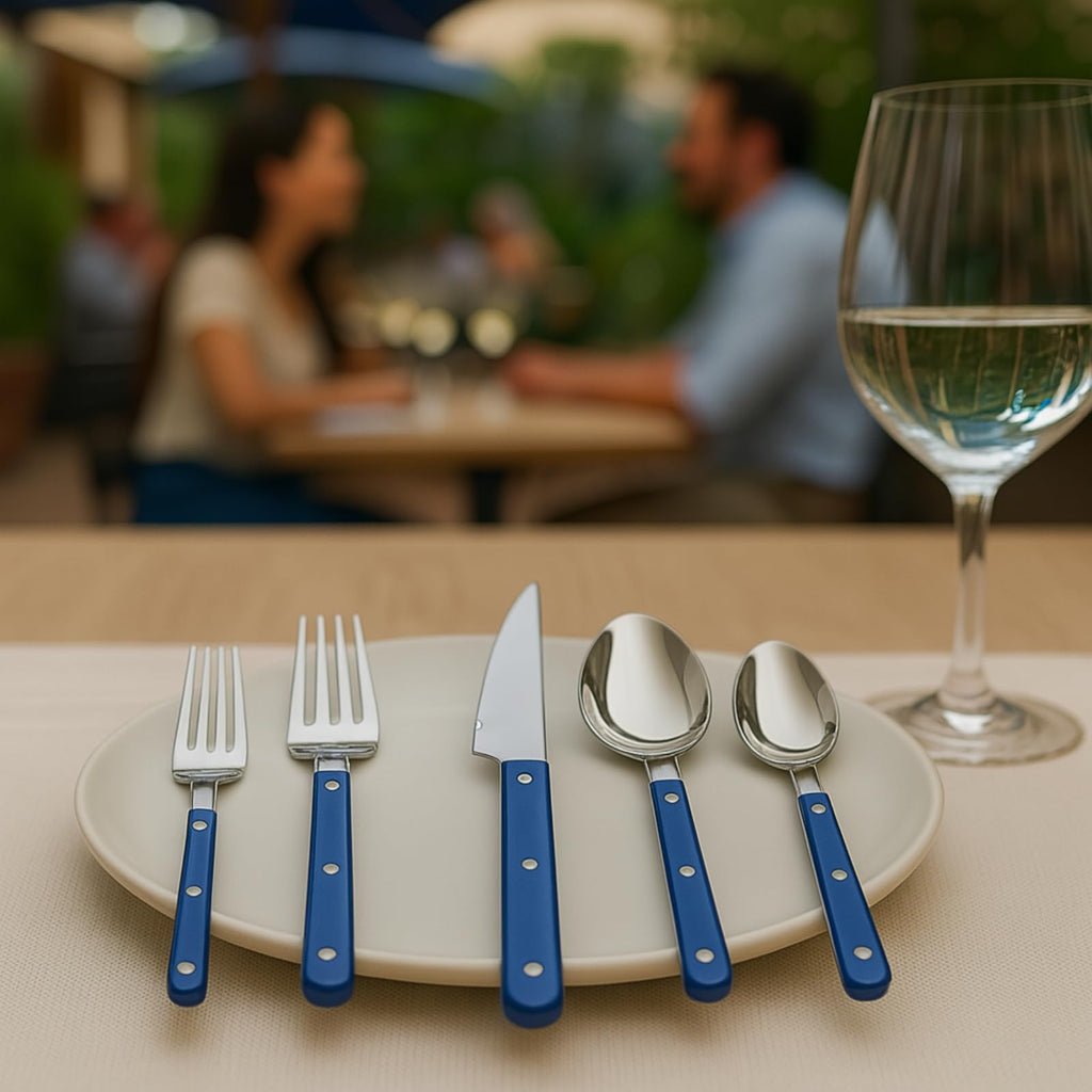 Khen Blue Cutlery Set of 20 – 18/8 Stainless Steel Flatware