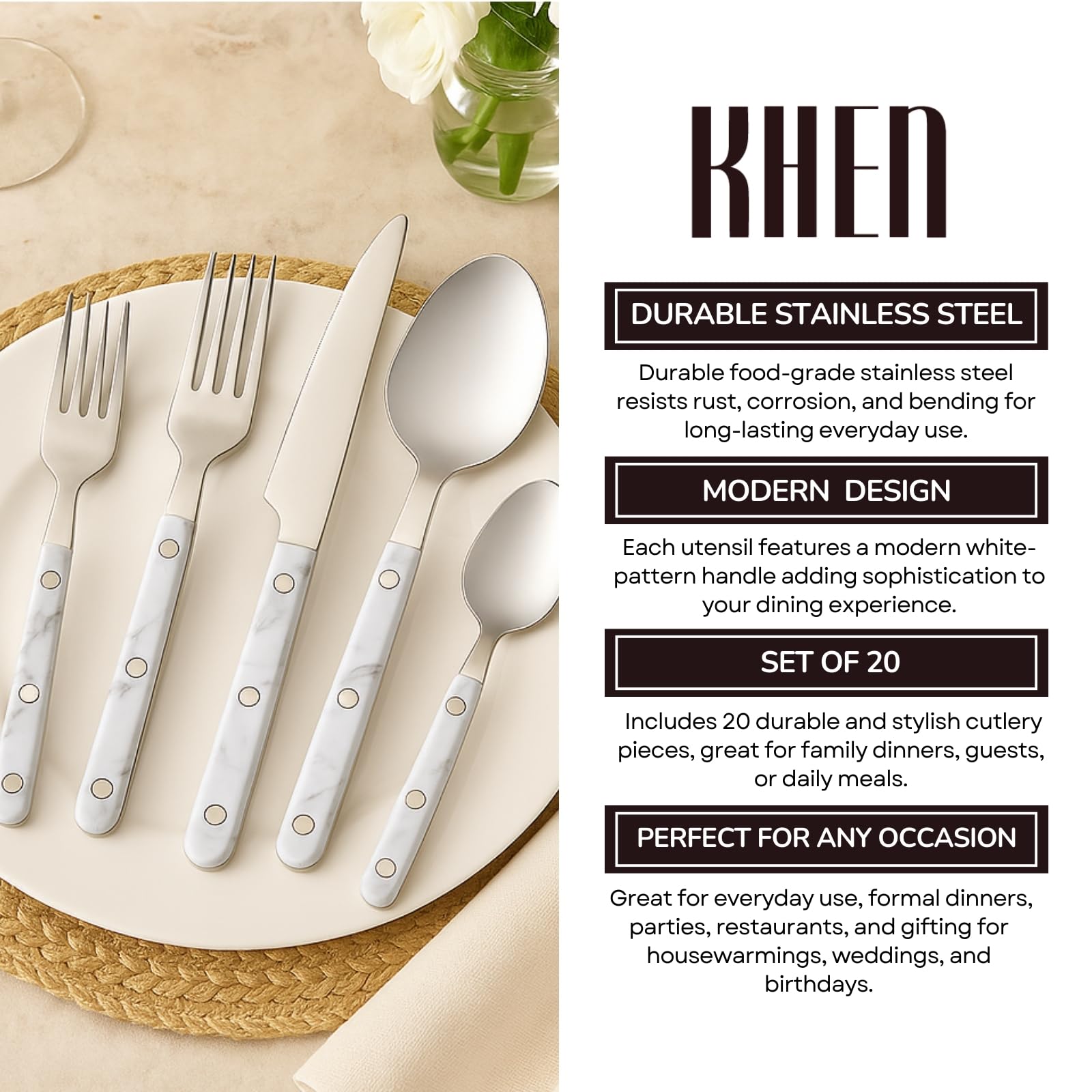 Khen 20-Piece Cutlery Set