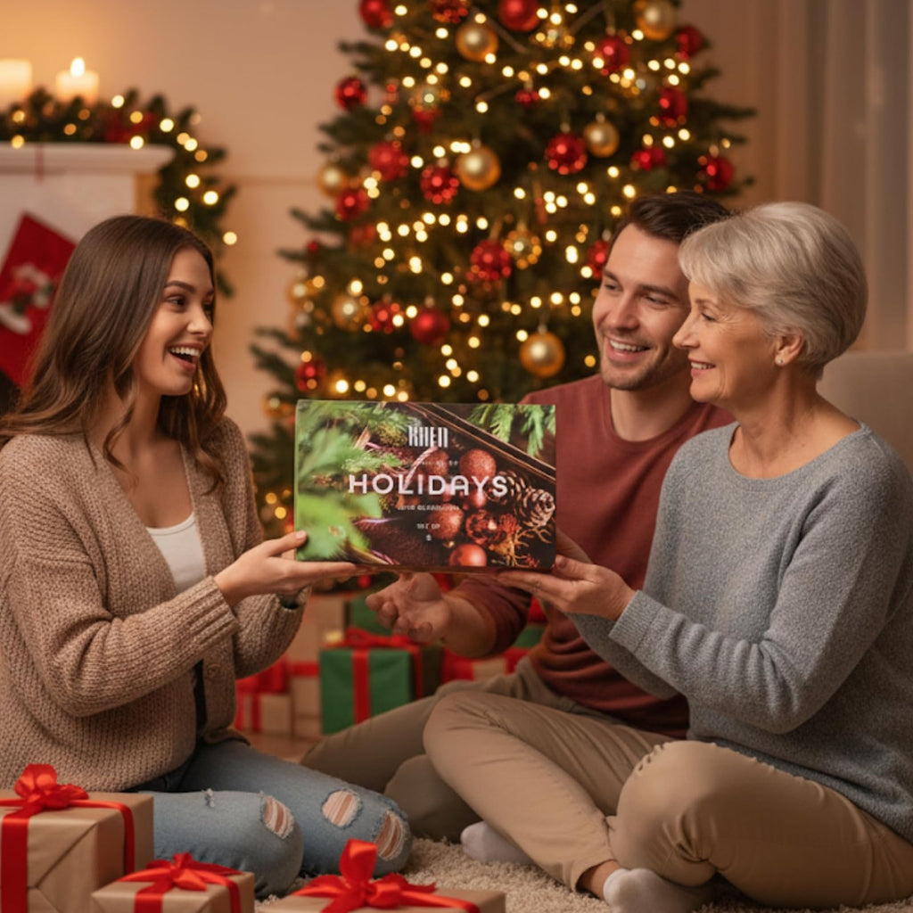 クリスマスホリデーワイングラス5個セット – 20オンスゴブレット