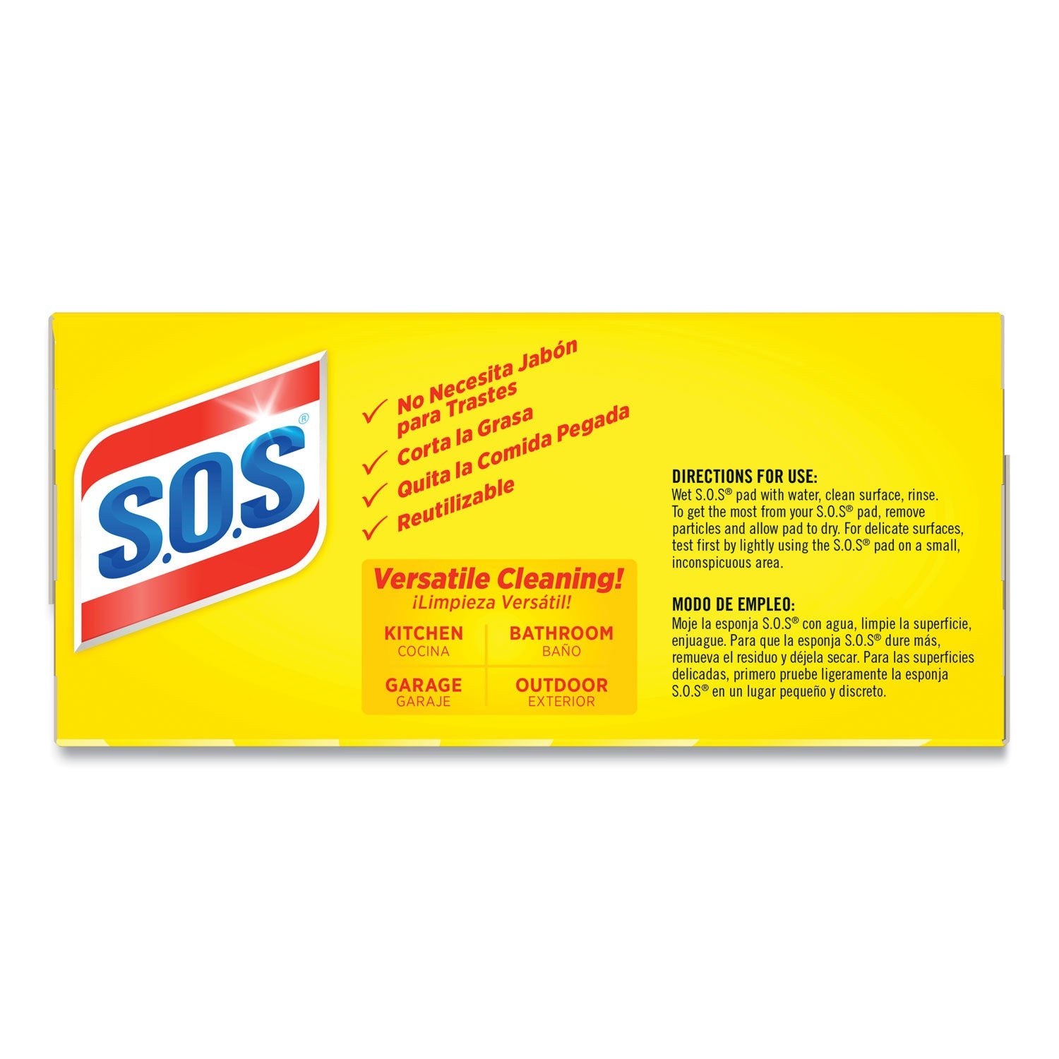 S.O.S. Steel Wool Soap Pads – 4/Box, 24 Boxes/Carton