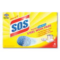 S.O.S. Steel Wool Soap Pads – 4/Box, 24 Boxes/Carton