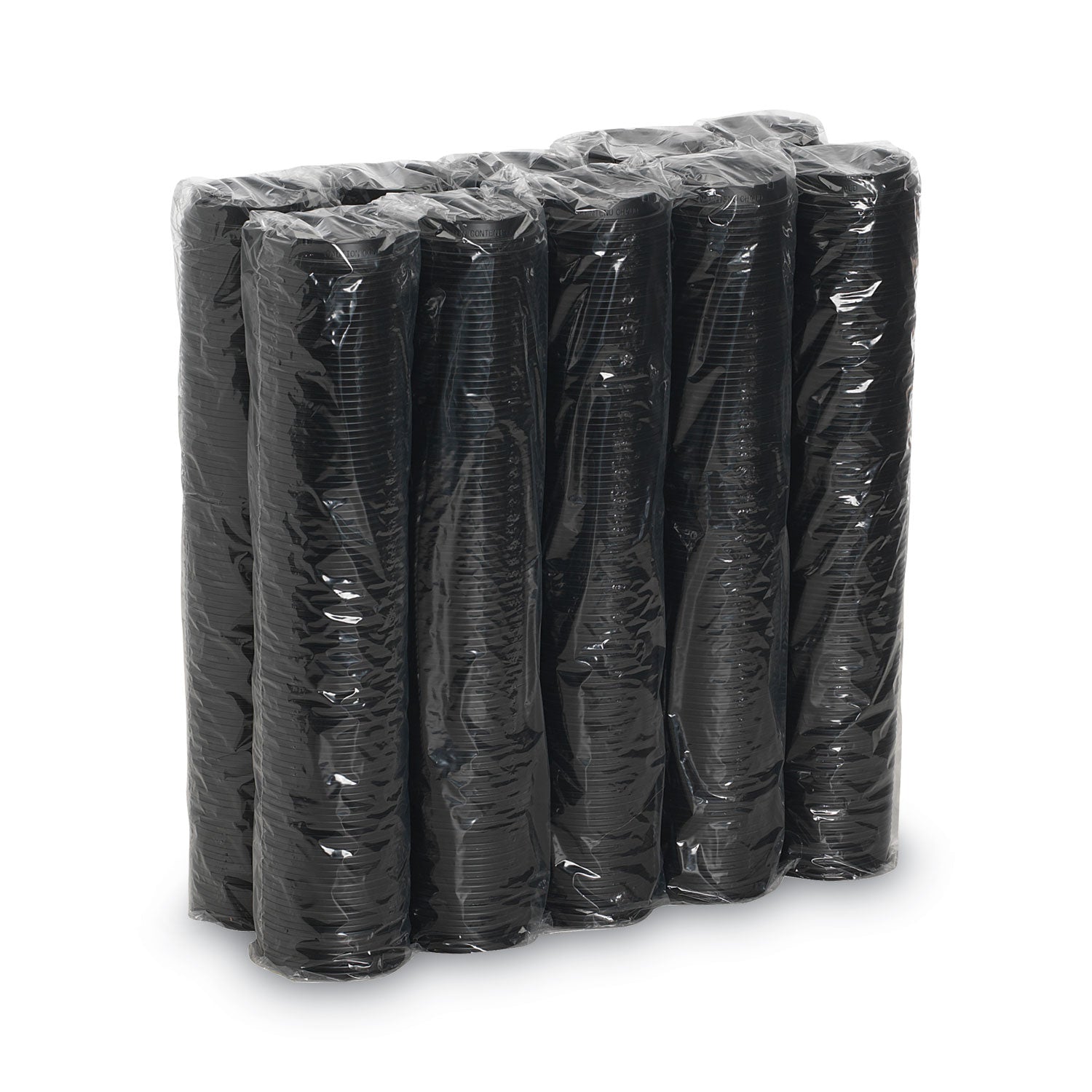 Dixie Drink-Thru Lids, Fits 10 oz to 20 oz Cups, Plastic, Black, 1,000/Carton