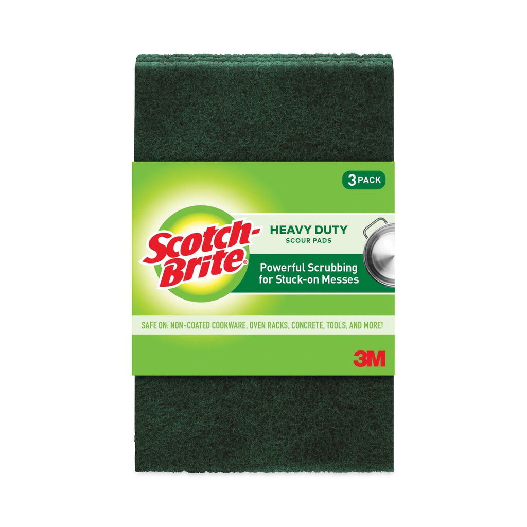 Scotch-Brite Heavy-Duty Scour Pad – 3.8x6", 10/Carton