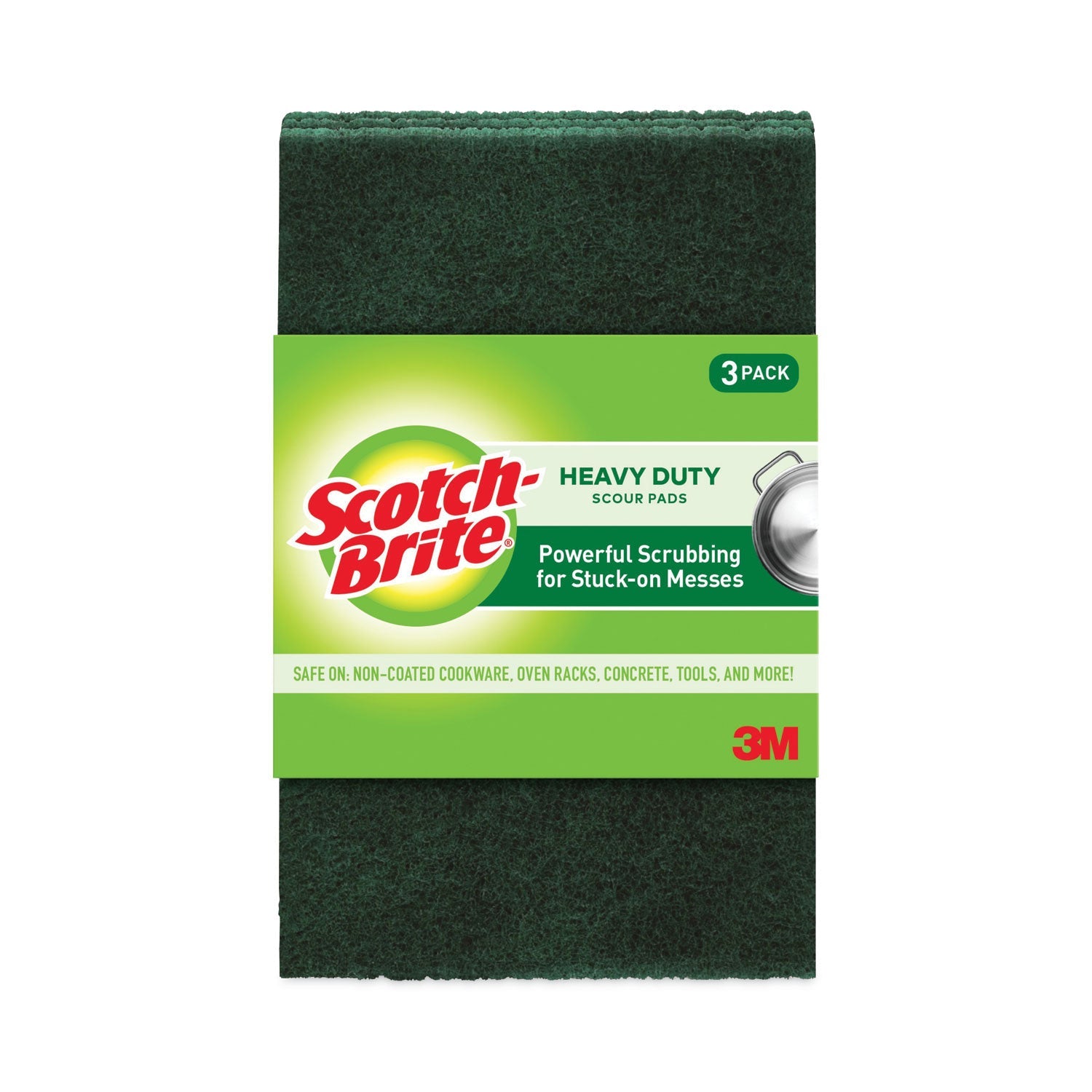 Scotch-Brite Heavy-Duty Scour Pad – 3.8x6", 10/Carton