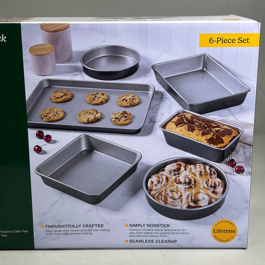 Cuisinart 6-Piece Nonstick Bakeware Set – Grey MB-6S