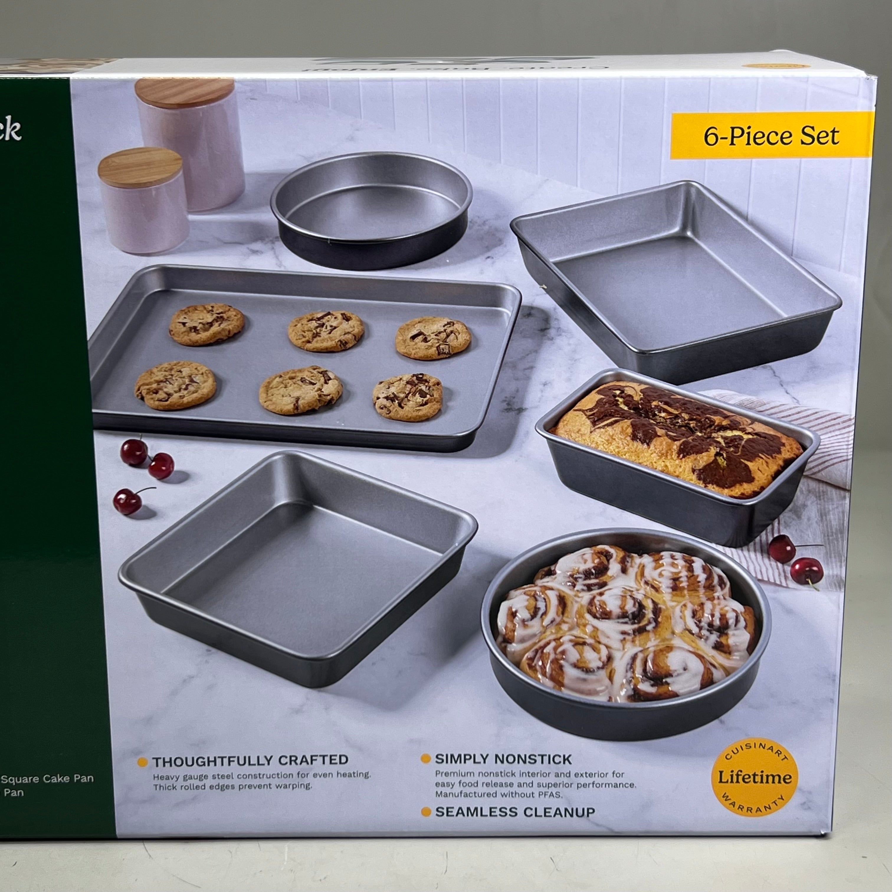 Cuisinart 6-Piece Nonstick Bakeware Set – Grey MB-6S
