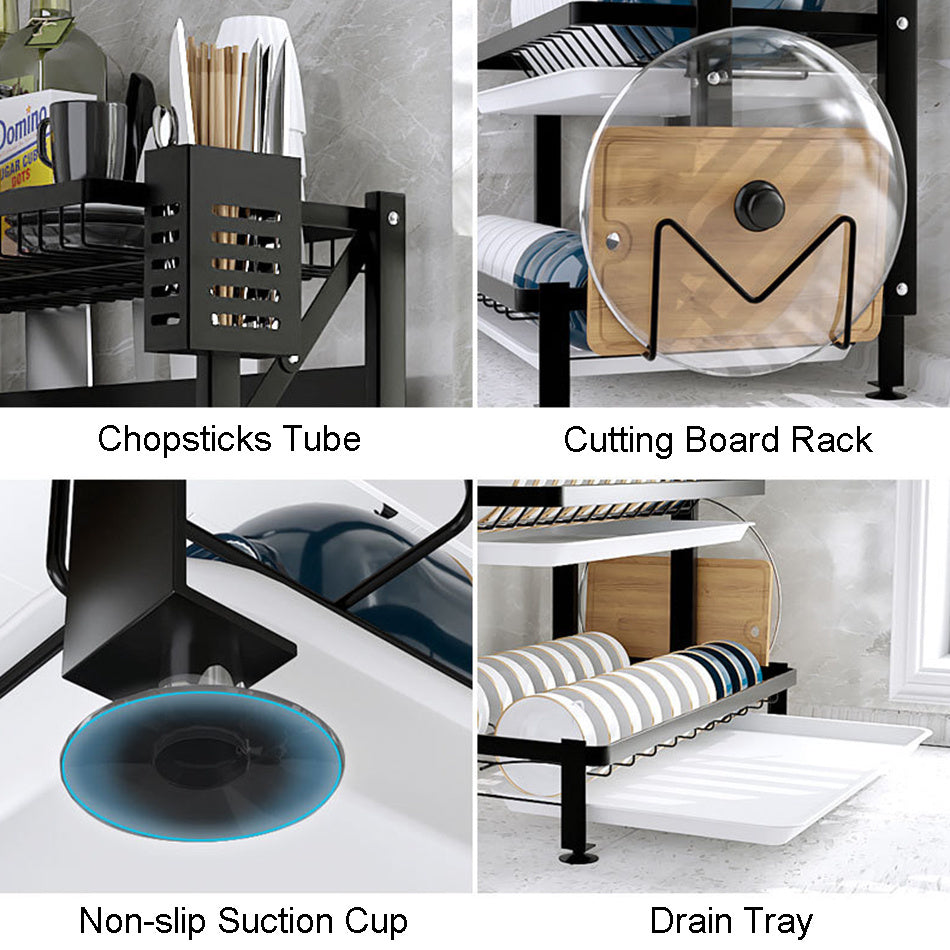 Stainless Steel Integrated Dish Rack