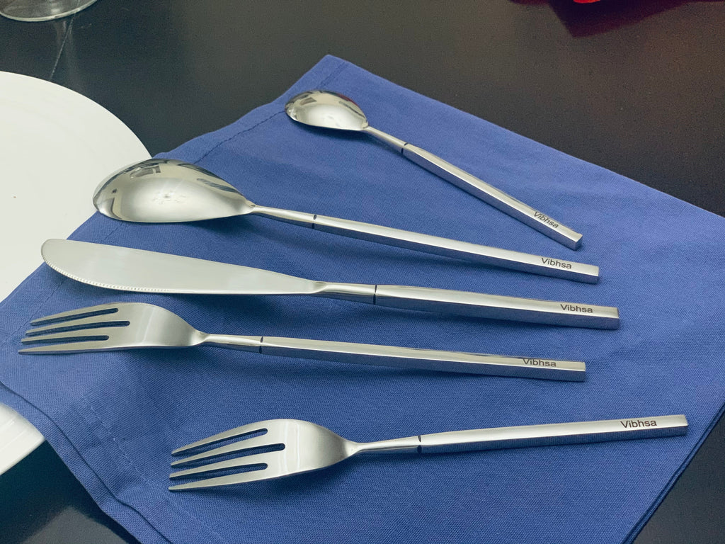 Vibhsa Modern Stainless Steel Flatware Set of 20 Pieces
