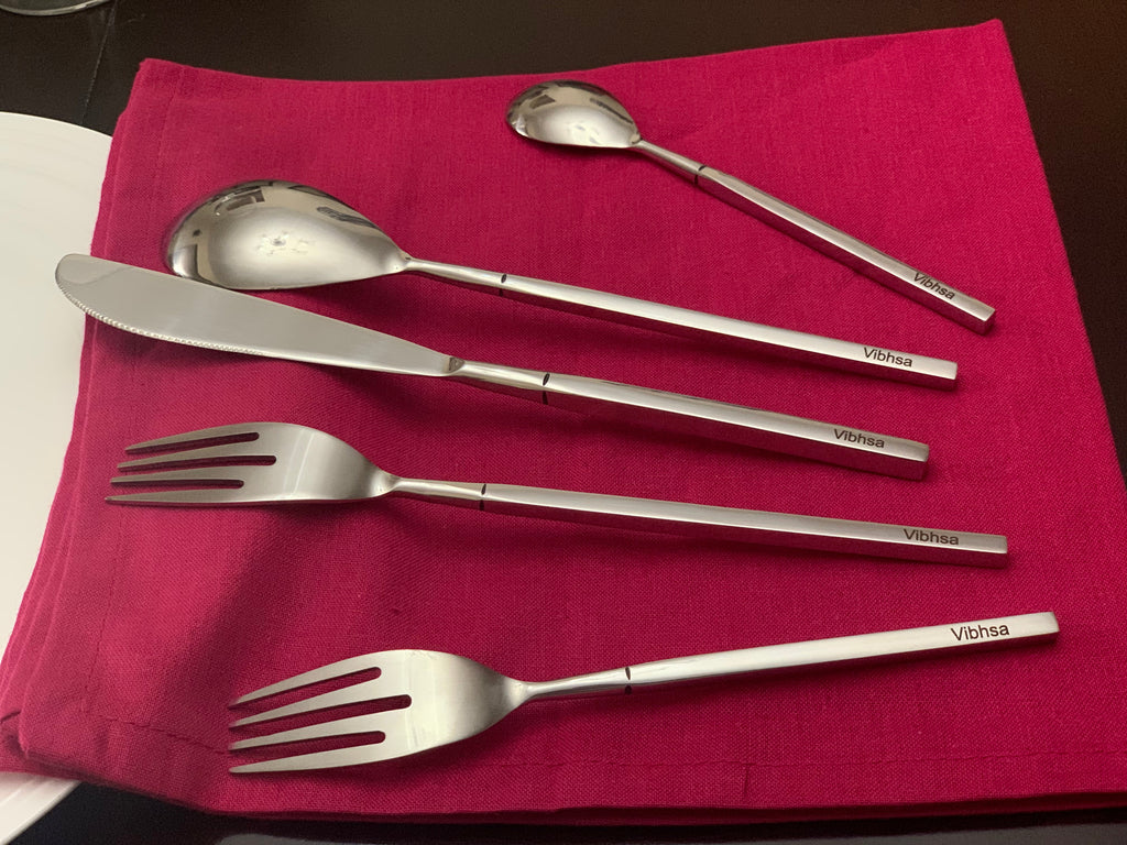 Vibhsa Modern Stainless Steel Flatware Set of 20 Pieces