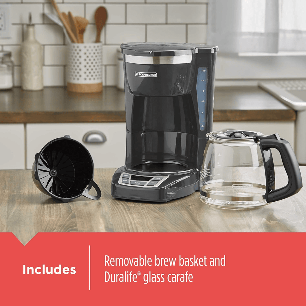 Black & Decker 12カップ プログラマブルコーヒーメーカー デジタルコントロール付き - 整備済み品