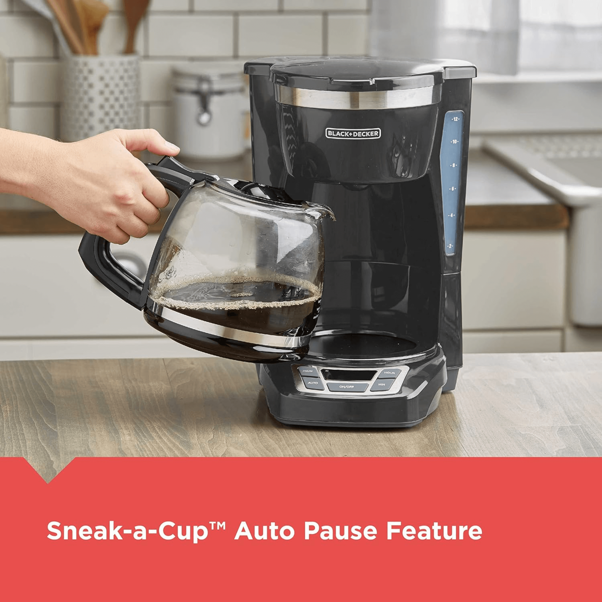 Black & Decker 12カップ プログラマブルコーヒーメーカー デジタルコントロール付き - 整備済み品