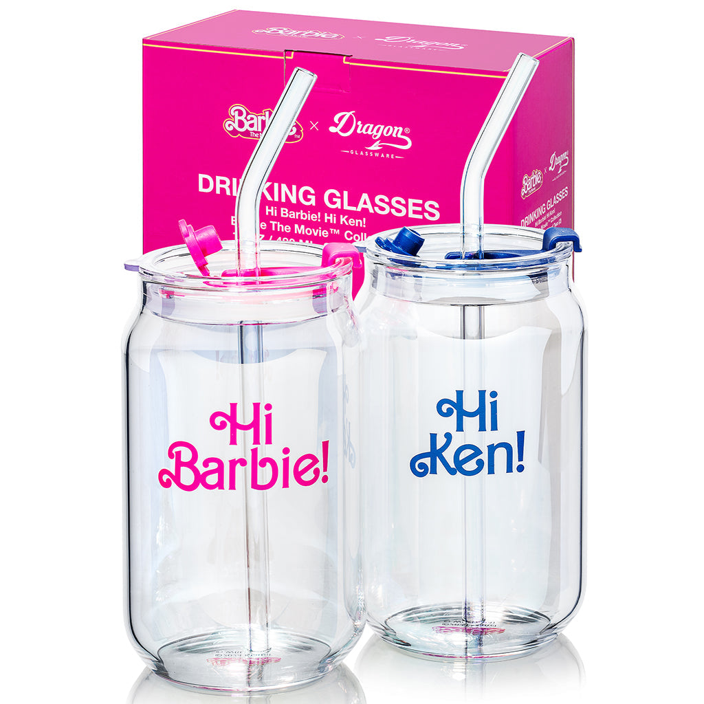 Barbie™ The Movie x Dragon Glassware® ハイ、バービー！ハイ、ケン！ドリンクグラス