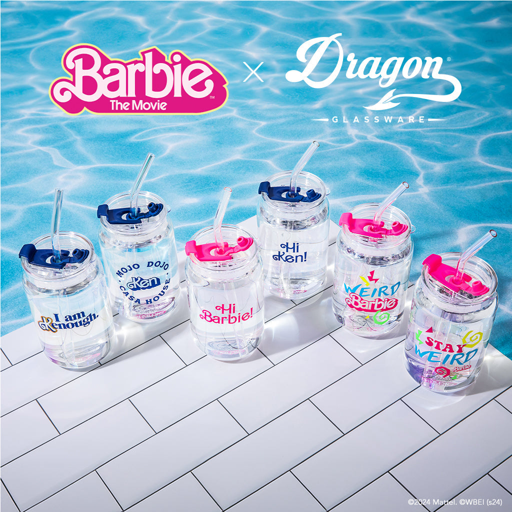 Barbie™ The Movie x Dragon Glassware® ハイ、バービー！ハイ、ケン！ドリンクグラス