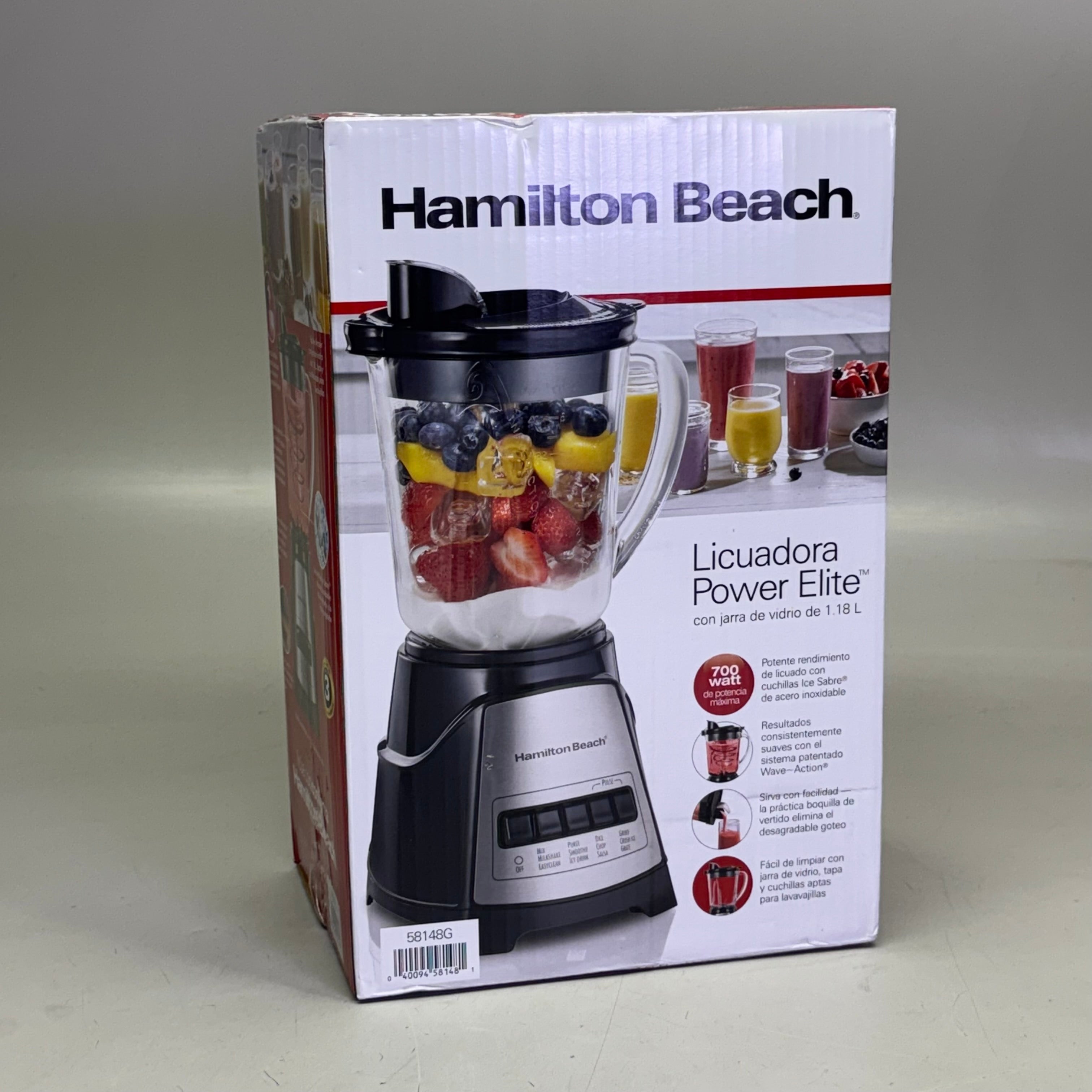 Hamilton Beach Power Elite Blender with 40oz Glass Jar