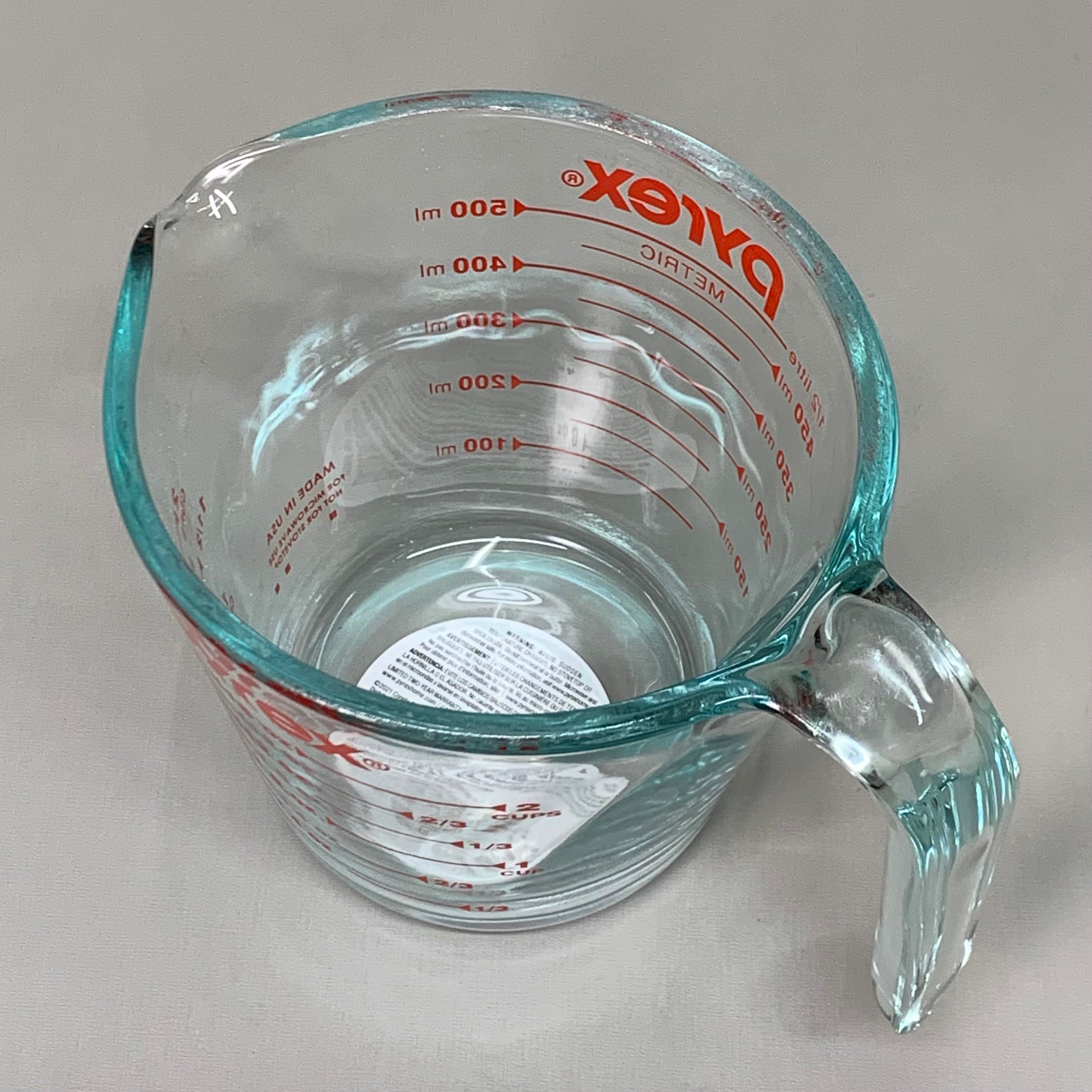 PYREX (6個パック) エッセンシャル 2カップ クリア計量カップ 6001075 P1146275