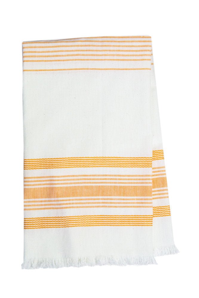 White & Orange Kitchen Towel