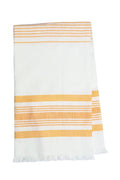 White & Orange Kitchen Towel