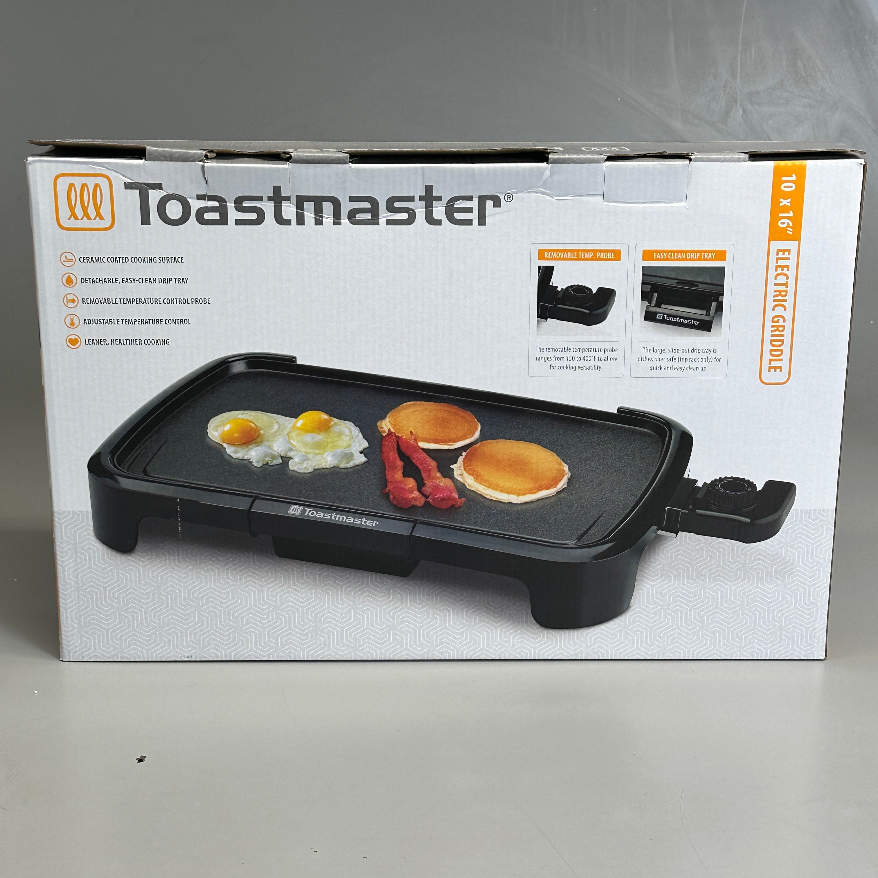 Toastmaster 10x16" Electric Griddle – Black