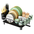 Kitchen Countertop Dish Drying Rack with Utensil Holder & Drain Board