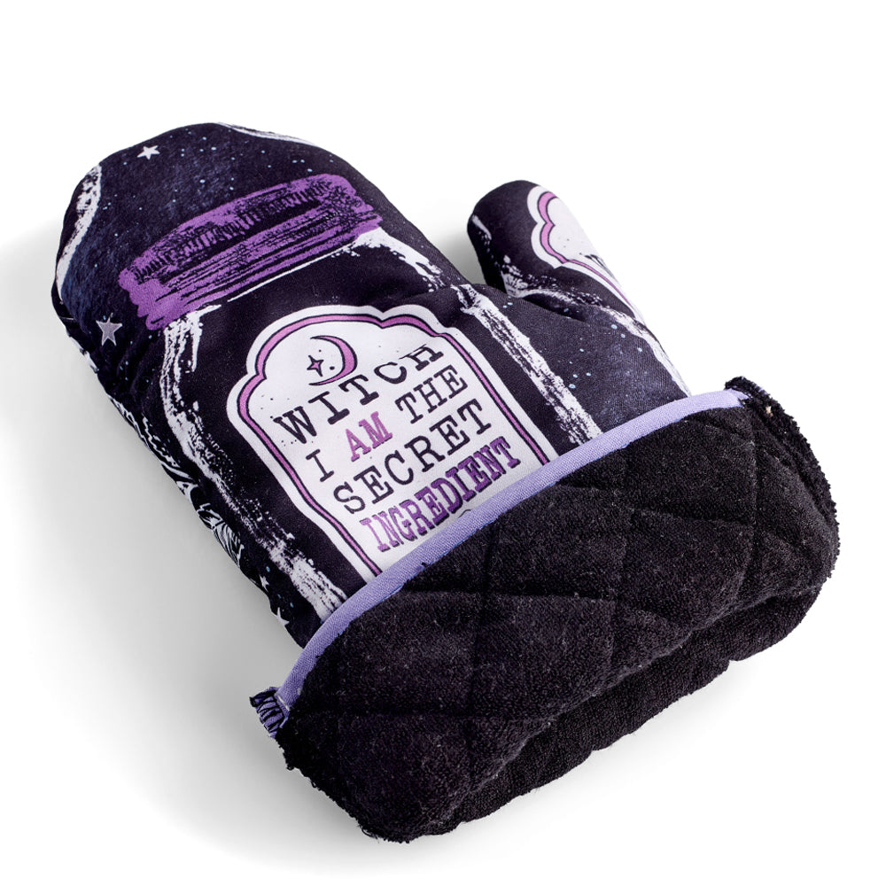 Kitchen Witch Oven Mitt Set – Heat Resistant Baking Gloves