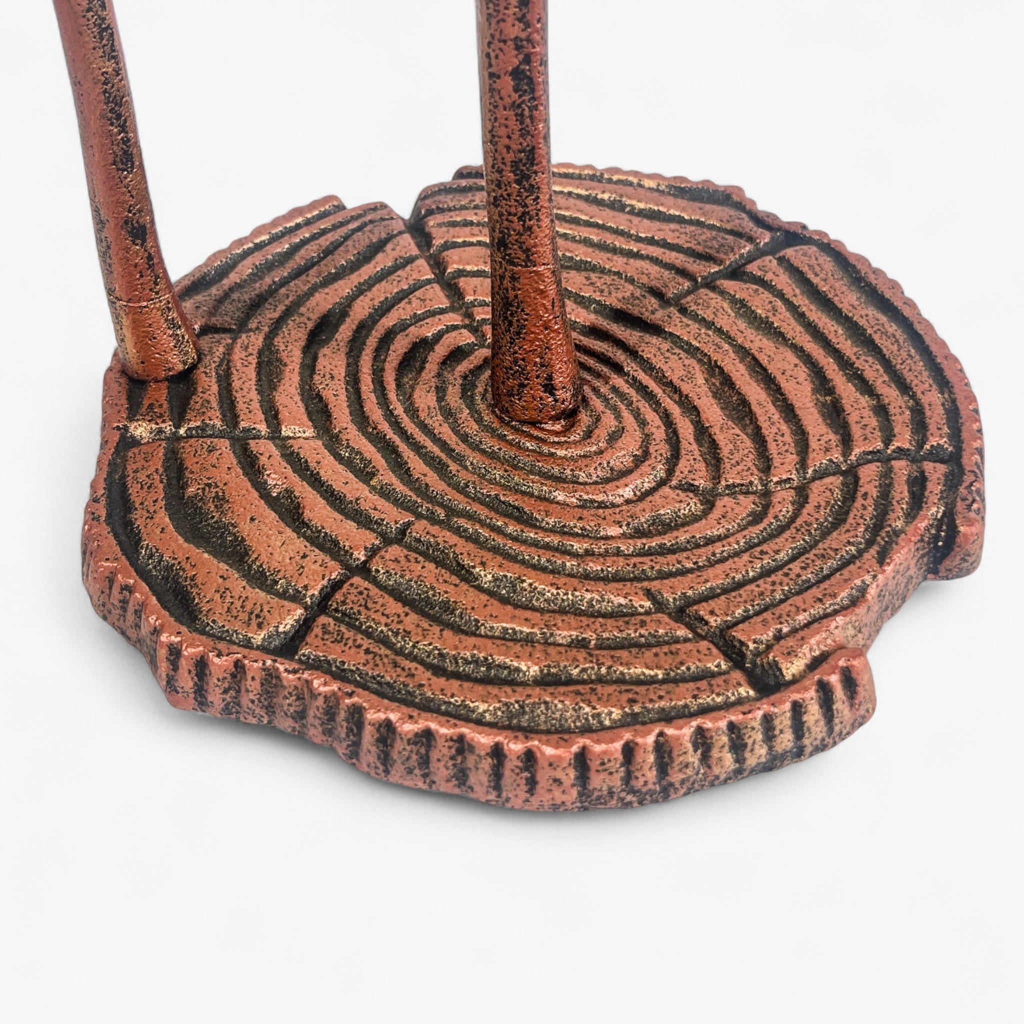 Mushroom Paper Towel Holder, Rustic Copper Cast Iron Kitchen Decor