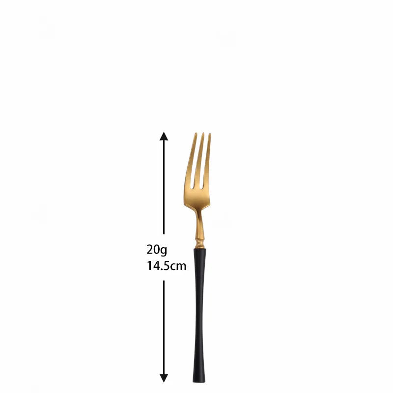 Matte Cutlery Set Gold Forks Spoons Knives Cutlery Set Stainless Steel Gold Steel Cutlery Set Silverware Set with Cake Fork