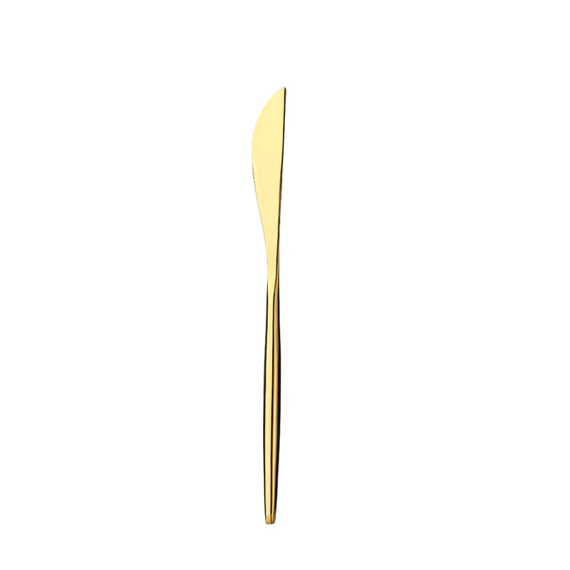 Gold Cutlery Set Forks Spoons Knives Tableware Steel Cutlery Set Stainless Steel Dinnerware Set Spoon Knife Fork Custom Logo