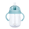 Silicone Baby Training Bottle with Suction Cup & Straw Handles