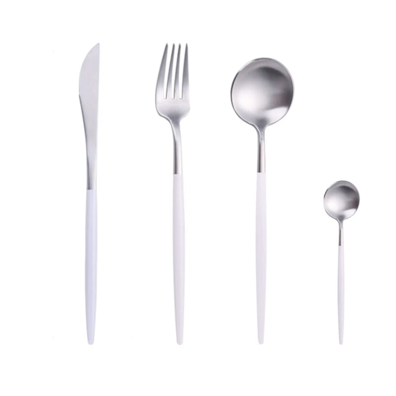Gold Cutlery Set Forks Spoons Knives Tableware Steel Cutlery Set Stainless Steel Dinnerware Set Spoon Knife Fork Custom Logo