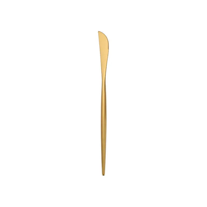 Gold Cutlery Set Forks Knives Spoons 18/10 Stainless Steel Dinnerware Set 1 Pieces Fork Spoon Knife Chopsticks Set Dropshipping